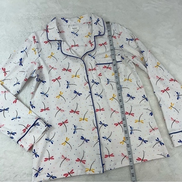 Bedhead Pajamas PJs Dragon Fly Dreams L/S Button Down Shirt Organic Cotton XS - Picture 11 of 12